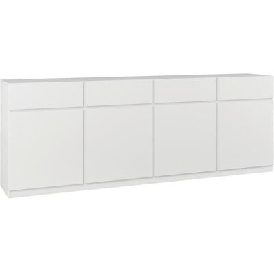Mid.you Sideboard , Weiss , Holzwerkstoff , 4 Fächer , 4 Schublade(n) Schubladen , 224.8x82.4x40 cm , FSC , stehend , Kleinmöbel, Kommoden, Sideboards Mid.you Sideboard , Weiss , Holzwerkstoff , 4 Fächer , 4 Schublade(n) Schubladen , 224.8x82.4x40 cm , FSC , stehend , Kleinmöbel, Kommoden, Sideboards
