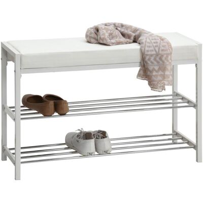 Carryhome Schuhregal , Weiss , Metall, Textil , 80x52x30 cm , Garderobe, Schuhaufbewahrung, Schuhregale Carryhome Schuhregal , Weiss , Metall, Textil , 80x52x30 cm , Garderobe, Schuhaufbewahrung, Schuhregale