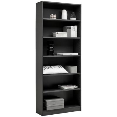 Carryhome Regal , Anthrazit , Holzwerkstoff , 5 Fächer , 80x199.2x28 cm , stehend , Wohnzimmer, Regal, Bücherregale Carryhome Regal , Anthrazit , Holzwerkstoff , 5 Fächer , 80x199.2x28 cm , stehend , Wohnzimmer, Regal, Bücherregale