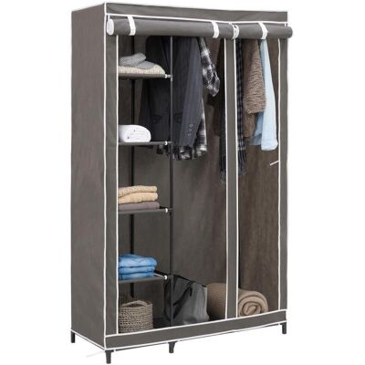 Carryhome Stoffschrank , Grau , Metall, Kunststoff, Textil , 4 Fächer , 110x178x46 cm , Schlafzimmer, Kleiderschränke, Schrankzubehör Carryhome Stoffschrank , Grau , Metall, Kunststoff, Textil , 4 Fächer , 110x178x46 cm , Schlafzimmer, Kleiderschränke, Schrankzubehör