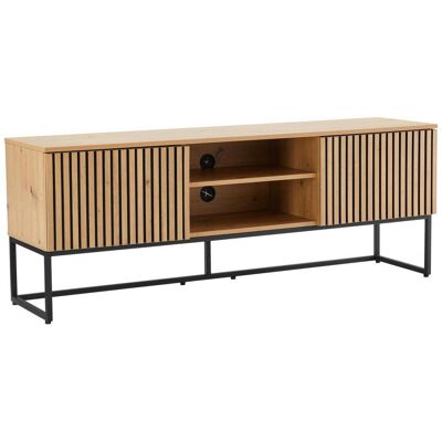 Xora Lowboard , Eiche Artisan , Metall, Holzwerkstoff , 3 Fächer , 160x60x40 cm , Wohnzimmer, TV Möbel, Lowboards Xora Lowboard , Eiche Artisan , Metall, Holzwerkstoff , 3 Fächer , 160x60x40 cm , Wohnzimmer, TV Möbel, Lowboards