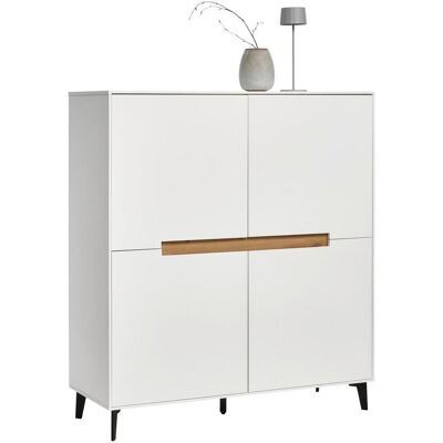 Novel Highboard , Schwarz, Weiss, Eichefarben , Metall, Holzwerkstoff , 6 Fächer , 118x130x40 cm , Bsci , stehend , Kleinmöbel, Kommoden, Highboards Novel Highboard , Schwarz, Weiss, Eichefarben , Metall, Holzwerkstoff , 6 Fächer , 118x130x40 cm , Bsci , stehend , Kleinmöbel, Kommoden, Highboards