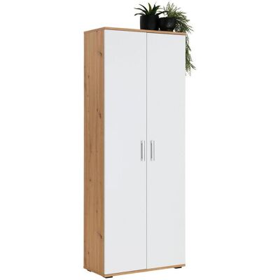Xora Mehrzweckschrank , Weiss, Eiche Artisan , Kunststoff , 5 Fächer , 70x178.9x33.5 cm , stehend , Garderobe, Garderobenschränke Xora Mehrzweckschrank , Weiss, Eiche Artisan , Kunststoff , 5 Fächer , 70x178.9x33.5 cm , stehend , Garderobe, Garderobenschränke