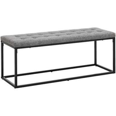 Xora Sitzbank , Grau, Schwarz , Metall, Textil , 120x47x42 cm , Esszimmer, Bänke, Sitzbänke Xora Sitzbank , Grau, Schwarz , Metall, Textil , 120x47x42 cm , Esszimmer, Bänke, Sitzbänke
