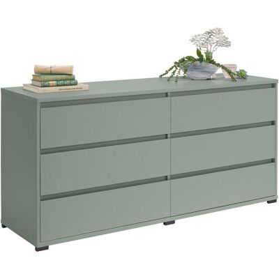 Carryhome Sideboard , Graugrün , Kunststoff , 6 Schublade(n) Schubladen , 160.1x78.9x48 cm , Beimöbel erhältlich, in verschiedenen Holzdekoren erhältlich , Kleinmöbel, Kommoden, Sideboards Carryhome Sideboard , Graugrün , Kunststoff , 6 Schublade(n) Schubladen , 160.1x78.9x48 cm , Beimöbel erhältlich, in verschiedenen Holzdekoren erhältlich , Kleinmöbel, Kommoden, Sideboards