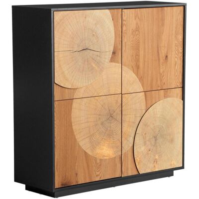 Xora Kommode , Schwarz, Eichefarben , Holzwerkstoff , 4 Fächer , 110x115.5x40 cm , Bsci , stehend , Kleinmöbel, Kommoden, Kommoden Xora Kommode , Schwarz, Eichefarben , Holzwerkstoff , 4 Fächer , 110x115.5x40 cm , Bsci , stehend , Kleinmöbel, Kommoden, Kommoden