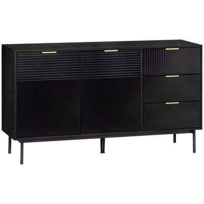 Livetastic Sideboard , Schwarz , Metall, Holzwerkstoff , 3 Schublade(n) Schubladen , 140x80x40 cm , Kleinmöbel, Kommoden, Sideboards Livetastic Sideboard , Schwarz , Metall, Holzwerkstoff , 3 Schublade(n) Schubladen , 140x80x40 cm , Kleinmöbel, Kommoden, Sideboards