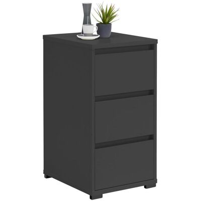 Carryhome Nachttisch , Anthrazit , Holzwerkstoff , 3 Schublade(n) Schubladen , 40.1x78.9x48 cm , Schlafzimmer, Nachttische Carryhome Nachttisch , Anthrazit , Holzwerkstoff , 3 Schublade(n) Schubladen , 40.1x78.9x48 cm , Schlafzimmer, Nachttische