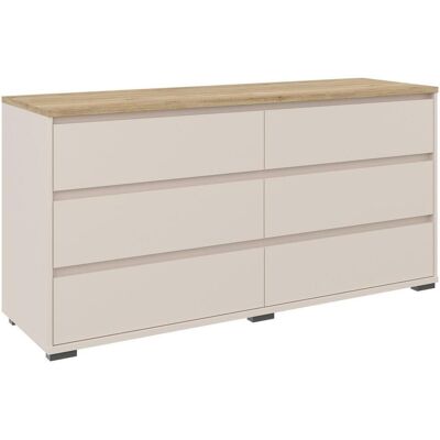 Carryhome Sideboard , Eichefarben, Kaschmir , Kunststoff , 6 Schublade(n) Schubladen , 160.1x78.9x48 cm , Kleinmöbel, Kommoden, Sideboards Carryhome Sideboard , Eichefarben, Kaschmir , Kunststoff , 6 Schublade(n) Schubladen , 160.1x78.9x48 cm , Kleinmöbel, Kommoden, Sideboards