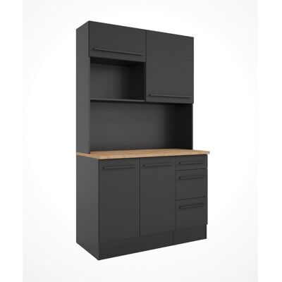 Mid.you Buffet , Schwarz, Eichefarben , Holzwerkstoff , 2 Fächer , 3 Schublade(n) Schubladen , 120x211x60 cm , Beimöbel erhältlich , Küchen, Küchenmöbel, Buffetschränke Mid.you Buffet , Schwarz, Eichefarben , Holzwerkstoff , 2 Fächer , 3 Schublade(n) Schubladen , 120x211x60 cm , Beimöbel erhältlich , Küchen, Küchenmöbel, Buffetschränke