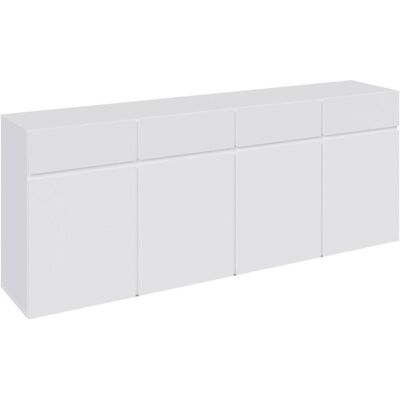 Xora Sideboard , Weiss , Kunststoff , 4 Fächer , 4 Schublade(n) Schubladen , 200x79.6x39.8 cm , Kleinmöbel, Kommoden, Sideboards Xora Sideboard , Weiss , Kunststoff , 4 Fächer , 4 Schublade(n) Schubladen , 200x79.6x39.8 cm , Kleinmöbel, Kommoden, Sideboards
