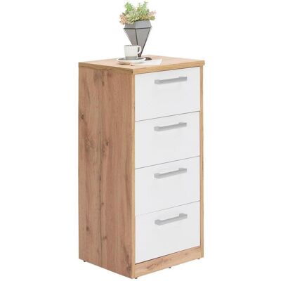 Xora Kommode Weiß Eiche - Chester Drawers Xora Kommode Weiß Eiche - Chester Drawers