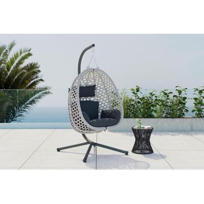 Ambia Garden Hängesessel , Grau, Dunkelgrau , Metall, Kunststoff, Textil , Füllung: Polyester,Polyester , 95x197x95 cm , Gartenmöbel, Hängesessel Ambia Garden Hängesessel , Grau, Dunkelgrau , Metall, Kunststoff, Textil , Füllung: Polyester,Polyester , 95x197x95 cm , Gartenmöbel, Hängesessel