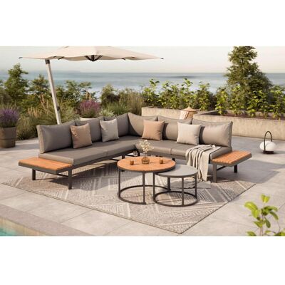 Ambia Garden Loungegarnitur , Grau , Holz, Metall, Glas , Akazie , massiv , Füllung: Polyester,Komfortschaum , L-Form , UV-beständig, Tisch mit Glasplatte , Gartenmöbel, Loungemöbel, Gartenlounge-Sets Ambia Garden Loungegarnitur , Grau , Holz, Metall, Glas , Akazie , massiv , Füllung: Polyester,Komfortschaum , L-Form , UV-beständig, Tisch mit Glasplatte , Gartenmöbel, Loungemöbel, Gartenlounge-Sets