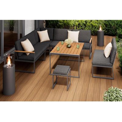 Ambia Garden Dining-Loungeset , Anthrazit, Naturfarben , Metall, Kunststoff, Textil , 5-teilig , Füllung: Schaumstoff,Schaumstoff , Eckteil , 230x230 cm , Hocker umfunktionierbar zu Tisch , Gartenmöbel, Gartengarnituren, Gartenmöbel-Sets Ambia Garden Dining-Loungeset , Anthrazit, Naturfarben , Metall, Kunststoff, Textil , 5-teilig , Füllung: Schaumstoff,Schaumstoff , Eckteil , 230x230 cm , Hocker umfunktionierbar zu Tisch , Gartenmöbel, Gartengarnituren, Gartenmöbel-Sets