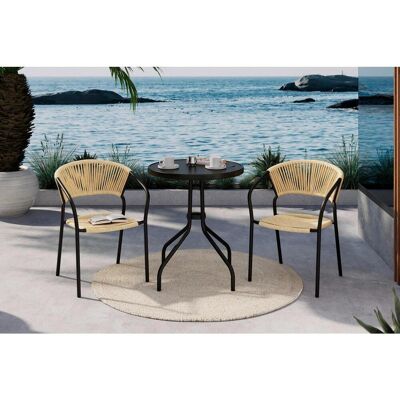 Ambia Garden Balkonset , Naturfarben, Schwarz , Metall, Kunststoff, Glas , 3-teilig , Rundrohr , 55x78x55 cm , Tisch mit Glasplatte, platzsparend verstaubar, geeignet für Balkon , Gartenmöbel, Gartengarnituren, Gartenmöbel-Sets Ambia Garden Balkonset , Naturfarben, Schwarz , Metall, Kunststoff, Glas , 3-teilig , Rundrohr , 55x78x55 cm , Tisch mit Glasplatte, platzsparend verstaubar, geeignet für Balkon , Gartenmöbel, Gartengarnituren, Gartenmöbel-Sets