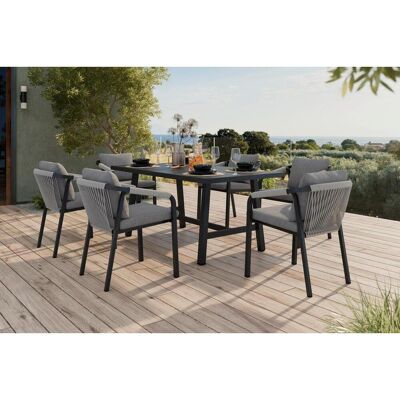 Ambia Garden Gartentischgruppe , Anthrazit, Grau , Metall, Textil , Füllung: Polyester,Schaumstoff , rechteckig , eckig , Bsci, DIN EN ISO 9001 , Gartenmöbel, Gartentische Ambia Garden Gartentischgruppe , Anthrazit, Grau , Metall, Textil , Füllung: Polyester,Schaumstoff , rechteckig , eckig , Bsci, DIN EN ISO 9001 , Gartenmöbel, Gartentische