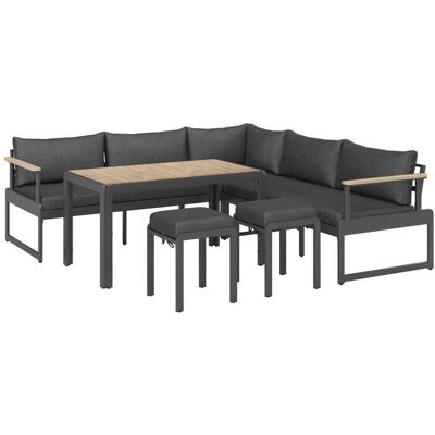 Ambia Garden Loungegarnitur , Akaziefarben, Dunkelgrau , Textil , 17-teilig , Akazie , Hartholz , Füllung: Faserbällchen, Vlies,Baumwollfüllung, Vlies, Komfortschaum , Eckteil, L-Form, einzeln stellbar , 228x228 cm , Gartenmöbel, Loungemöbel, Lounge-Serie Ambia Garden Loungegarnitur , Akaziefarben, Dunkelgrau , Textil , 17-teilig , Akazie , Hartholz , Füllung: Faserbällchen, Vlies,Baumwollfüllung, Vlies, Komfortschaum , Eckteil, L-Form, einzeln stellbar , 228x228 cm , Gartenmöbel, Loungemöbel, Lounge-Serie