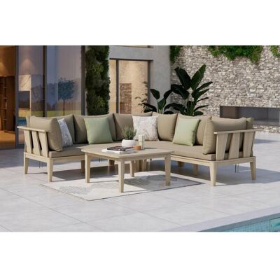 Ambia Garden Loungegarnitur , Akaziefarben , Holz, Kunststoff , Akazie , massiv , Füllung: Polyester,Komfortschaum , 140.5x140.5 cm , Gartenmöbel, Loungemöbel, Gartenlounge-Sets Ambia Garden Loungegarnitur , Akaziefarben , Holz, Kunststoff , Akazie , massiv , Füllung: Polyester,Komfortschaum , 140.5x140.5 cm , Gartenmöbel, Loungemöbel, Gartenlounge-Sets