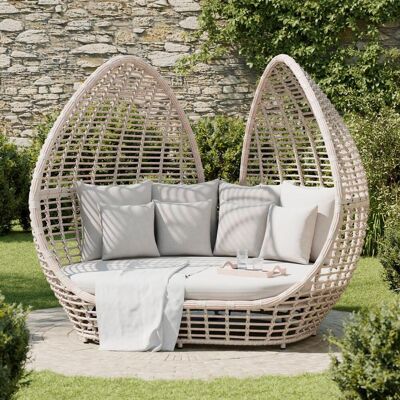 Ambia Garden Sonneninsel , Beige , Textil, Kunststoff, Metall , Füllung: Schaumstoff , 218x175x168 cm , grosse Liegefläche , Gartenmöbel, Loungemöbel, Sonneninseln Ambia Garden Sonneninsel , Beige , Textil, Kunststoff, Metall , Füllung: Schaumstoff , 218x175x168 cm , grosse Liegefläche , Gartenmöbel, Loungemöbel, Sonneninseln