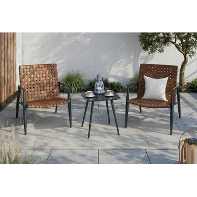 Ambia Garden Balkonset , Braun, Schwarz , Metall, Kunststoff, Glas , 3-teilig , Rundrohr , 178x72.3x77.5 cm , lichtecht, wetterbeständig, Tische mit Glasplatte , Gartenmöbel, Gartengarnituren, Gartenmöbel-Sets Ambia Garden Balkonset , Braun, Schwarz , Metall, Kunststoff, Glas , 3-teilig , Rundrohr , 178x72.3x77.5 cm , lichtecht, wetterbeständig, Tische mit Glasplatte , Gartenmöbel, Gartengarnituren, Gartenmöbel-Sets