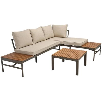 Ambia Garden Loungegarnitur , Beige, Beigebraun , Holz, Metall, Textil , Akazie , vollmassiv , 213x156 cm , Gartenmöbel, Loungemöbel, Gartenlounge-Sets Ambia Garden Loungegarnitur , Beige, Beigebraun , Holz, Metall, Textil , Akazie , vollmassiv , 213x156 cm , Gartenmöbel, Loungemöbel, Gartenlounge-Sets