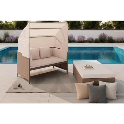 Ambia Garden Gartenmuschel , Beige , Metall , Füllung: Polyester , 126x143x149 cm , verstellbares Dach , Gartenmöbel, Loungemöbel, Sonneninseln Ambia Garden Gartenmuschel , Beige , Metall , Füllung: Polyester , 126x143x149 cm , verstellbares Dach , Gartenmöbel, Loungemöbel, Sonneninseln