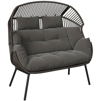 Ambia Garden Gartenmuschel , Grau, Dunkelgrau , Metall, Kunststoff, Textil , Füllung: Polyester , 146x136x83 cm , UV-beständig , Gartenmöbel, Loungemöbel, Sonneninseln Ambia Garden Gartenmuschel , Grau, Dunkelgrau , Metall, Kunststoff, Textil , Füllung: Polyester , 146x136x83 cm , UV-beständig , Gartenmöbel, Loungemöbel, Sonneninseln