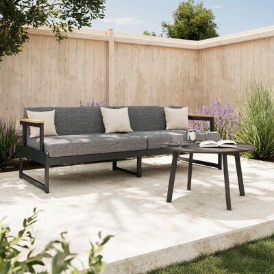 Ambia Garden Loungesofa , Grau , Holz, Metall , Akazie , Hartholz , Füllung: Baumwollfüllung, Vlies, Komfortschaum,Baumwollfüllung, Vlies, Komfortschaum , 192x57x74 cm , wetterfest , Gartenmöbel, Loungemöbel, Outdoor-Sofas Ambia Garden Loungesofa , Grau , Holz, Metall , Akazie , Hartholz , Füllung: Baumwollfüllung, Vlies, Komfortschaum,Baumwollfüllung, Vlies, Komfortschaum , 192x57x74 cm , wetterfest , Gartenmöbel, Loungemöbel, Outdoor-Sofas