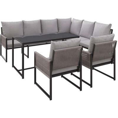 Ambia Garden Gartengarnitur , Anthrazit, Hellgrau , Textil , 5-teilig , Füllung: Schaumstoff,Polyester , 244x187 cm , Tisch mit Glasplatte , Gartenmöbel, Gartengarnituren, Gartenmöbel-Sets Ambia Garden Gartengarnitur , Anthrazit, Hellgrau , Textil , 5-teilig , Füllung: Schaumstoff,Polyester , 244x187 cm , Tisch mit Glasplatte , Gartenmöbel, Gartengarnituren, Gartenmöbel-Sets