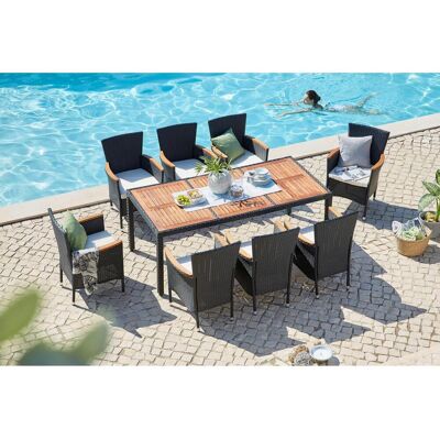 Ambia Garden Gartentischgruppe , Creme, Schwarz, Akaziefarben , Holz, Metall, Kunststoff, Textil , Akazie , Hartholz , rechteckig , rund , Gartenmöbel, Gartentische Ambia Garden Gartentischgruppe , Creme, Schwarz, Akaziefarben , Holz, Metall, Kunststoff, Textil , Akazie , Hartholz , rechteckig , rund , Gartenmöbel, Gartentische