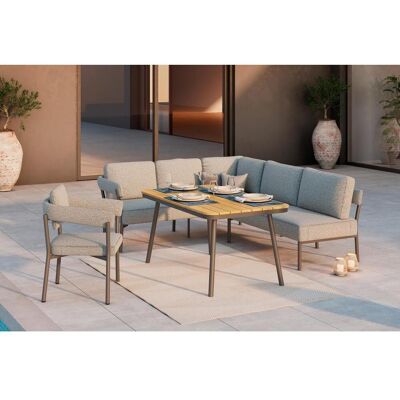 Ambia Garden Loungegarnitur , Anthrazit, Braun, Hellgrau , Metall, Kunststoff, Textil , Füllung: Polyester , L-Form , Rundrohr , 218x188 cm , Gartenmöbel, Loungemöbel, Lounge-Serien Ambia Garden Loungegarnitur , Anthrazit, Braun, Hellgrau , Metall, Kunststoff, Textil , Füllung: Polyester , L-Form , Rundrohr , 218x188 cm , Gartenmöbel, Loungemöbel, Lounge-Serien
