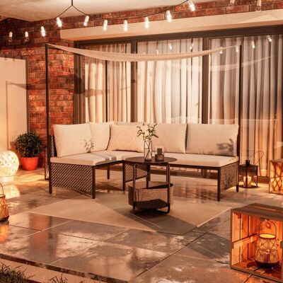 Ambia Garden Loungegarnitur , Anthrazit, Grau, Schwarz, Weiss , Metall, Textil , 2-teilig , Füllung: Polyester,Schaumstoff , L-Form , 187.8x124.5 cm , Gartenmöbel, Loungemöbel, Lounge-Serien Ambia Garden Loungegarnitur , Anthrazit, Grau, Schwarz, Weiss , Metall, Textil , 2-teilig , Füllung: Polyester,Schaumstoff , L-Form , 187.8x124.5 cm , Gartenmöbel, Loungemöbel, Lounge-Serien