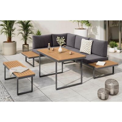 Ambia Garden Loungegarnitur , Naturfarben, Dunkelgrau , Metall, Kunststoff, Textil , 4-teilig , Füllung: Polyester,Schaumstoff , seitenverkehrt montierbar , 250x180 cm , gastro- und objekttauglich, UV-beständig, wetterbeständig , Gartenmöbel, Loungemöbel, Ambia Garden Loungegarnitur , Naturfarben, Dunkelgrau , Metall, Kunststoff, Textil , 4-teilig , Füllung: Polyester,Schaumstoff , seitenverkehrt montierbar , 250x180 cm , gastro- und objekttauglich, UV-beständig, wetterbeständig , Gartenmöbel, Loungemöbel,