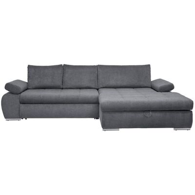 Carryhome Graues Ecksofa mit Schlafmöglichkeit - Sofagruppe Carryhome Graues Ecksofa mit Schlafmöglichkeit - Sofagruppe