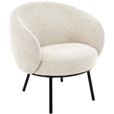 Lomoco Designsessel , Schwarz, Hellgrau , Metall, Textil , 78x79x74 cm , Wohnzimmer, Sessel, Sessel Lomoco Designsessel , Schwarz, Hellgrau , Metall, Textil , 78x79x74 cm , Wohnzimmer, Sessel, Sessel