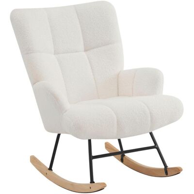 P & B Schaukelstuhl , Beige , Holz, Metall, Textil , Kautschukholz , massiv, Sperrholz , 67x85x85 cm , Wohnzimmer, Sessel, Schaukelstühle P & B Schaukelstuhl , Beige , Holz, Metall, Textil , Kautschukholz , massiv, Sperrholz , 67x85x85 cm , Wohnzimmer, Sessel, Schaukelstühle