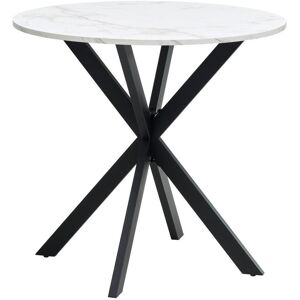 Mid.you Esstisch , Schwarz, Weiss , Metall, Holzwerkstoff , rund , Flachrohr , 80x75x80 cm , Bsci , Esszimmer, Esstische, Esstische Mid.you Esstisch , Schwarz, Weiss , Metall, Holzwerkstoff , rund , Flachrohr , 80x75x80 cm , Bsci , Esszimmer, Esstische, Esstische