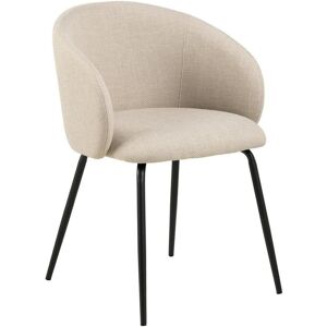 Mid.you Armlehnstuhl , Beige , Textil , rund , 56x80.5x54.5 cm , Esszimmer, Stühle, Polsterstühle Mid.you Armlehnstuhl , Beige , Textil , rund , 56x80.5x54.5 cm , Esszimmer, Stühle, Polsterstühle
