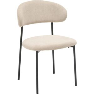 Mid.you Stuhl , Schwarz, Beige , Metall, Textil , Rundrohr , 53x80x57 cm , Esszimmer, Stühle, Esszimmerstühle Mid.you Stuhl , Schwarz, Beige , Metall, Textil , Rundrohr , 53x80x57 cm , Esszimmer, Stühle, Esszimmerstühle