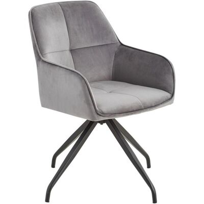Livetastic Armlehnstuhl , Grau, Schwarz , Holz, Metall, Textil , Pappel , Sperrholz , Drehkreuz , 57x83.5x60 cm , Sitzfläche 360° drehbar , Esszimmer, Stühle, Polsterstühle Livetastic Armlehnstuhl , Grau, Schwarz , Holz, Metall, Textil , Pappel , Sperrholz , Drehkreuz , 57x83.5x60 cm , Sitzfläche 360° drehbar , Esszimmer, Stühle, Polsterstühle