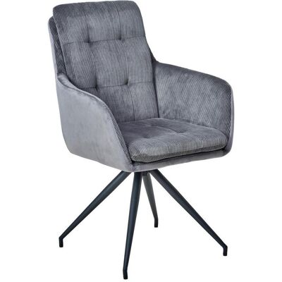 Mid.you Armlehnstuhl , Grau , Metall, Textil , konisch , 60x94x64 cm , Esszimmer, Stühle, Polsterstühle Mid.you Armlehnstuhl , Grau , Metall, Textil , konisch , 60x94x64 cm , Esszimmer, Stühle, Polsterstühle