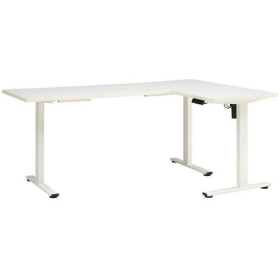 Mid.you Eckschreibtisch , Weiss , Metall, Holzwerkstoff , rechteckig , eckig , 120x74.5-119x180 cm , höhenverstellbar , Büromöbel, Schreibtische, Eckschreibtische Mid.you Eckschreibtisch , Weiss , Metall, Holzwerkstoff , rechteckig , eckig , 120x74.5-119x180 cm , höhenverstellbar , Büromöbel, Schreibtische, Eckschreibtische