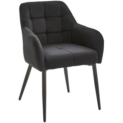 Livetastic Armlehnstuhl , Schwarz, Dunkelgrau , Metall, Textil , Füllung: Schaumstoff , Rundrohr , 60x82x60 cm , Esszimmer, Stühle, Polsterstühle Livetastic Armlehnstuhl , Schwarz, Dunkelgrau , Metall, Textil , Füllung: Schaumstoff , Rundrohr , 60x82x60 cm , Esszimmer, Stühle, Polsterstühle