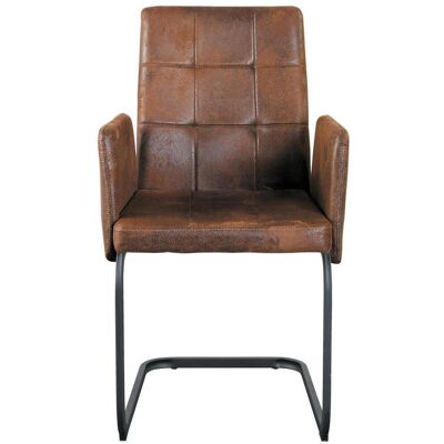 Mid.you Armlehnstuhl , Braun , Metall, Textil , C-Form , 52x91x59.5 cm , Esszimmer, Stühle, Polsterstühle Mid.you Armlehnstuhl , Braun , Metall, Textil , C-Form , 52x91x59.5 cm , Esszimmer, Stühle, Polsterstühle