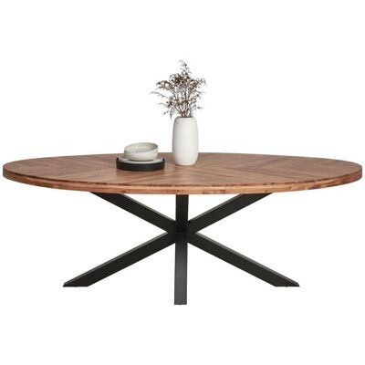Ambia Home Esstisch , Naturfarben, Schwarz , Holz , Akazie,Akazie , teilmassiv, 2-Schicht,teilmassiv, 2-Schicht , Holz , oval , eckig , 110x76x220 cm , Esszimmer, Esstische, Esstische Ambia Home Esstisch , Naturfarben, Schwarz , Holz , Akazie,Akazie , teilmassiv, 2-Schicht,teilmassiv, 2-Schicht , Holz , oval , eckig , 110x76x220 cm , Esszimmer, Esstische, Esstische
