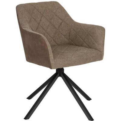 Mid.you Armlehnstuhl , Schwarz, Beige , Metall, Textil , Drehkreuz , 56x81x60.5 cm , Sitzfläche 360° drehbar , Esszimmer, Stühle, Polsterstühle Mid.you Armlehnstuhl , Schwarz, Beige , Metall, Textil , Drehkreuz , 56x81x60.5 cm , Sitzfläche 360° drehbar , Esszimmer, Stühle, Polsterstühle