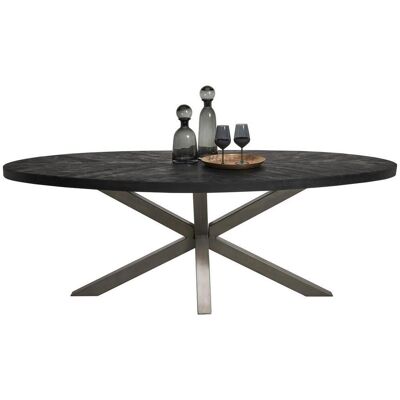 Ambia Home Esstisch , Schwarz , Holz, Metall , Akazie,Akazie , teilmassiv, 2-Schicht,teilmassiv, 2-Schicht , Holz , oval , eckig , 110x76x220 cm , Esszimmer, Esstische, Esstische Ambia Home Esstisch , Schwarz , Holz, Metall , Akazie,Akazie , teilmassiv, 2-Schicht,teilmassiv, 2-Schicht , Holz , oval , eckig , 110x76x220 cm , Esszimmer, Esstische, Esstische