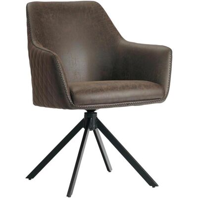 Ambia Home Armlehnstuhl , Braun, Schwarz , Metall, Textil , Flachrohr, Drehkreuz , 64x83x61 cm , Sitzfläche 360° drehbar, Stoffauswahl , Esszimmer, Stühle, Polsterstühle Ambia Home Armlehnstuhl , Braun, Schwarz , Metall, Textil , Flachrohr, Drehkreuz , 64x83x61 cm , Sitzfläche 360° drehbar, Stoffauswahl , Esszimmer, Stühle, Polsterstühle