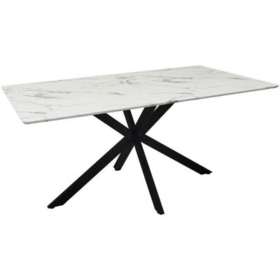 Mid.you Esstisch , Schwarz, Weiss , Metall, Holzwerkstoff , rechteckig , Flachrohr , 90x76x160 cm , Bsci , Esszimmer, Esstische, Esstische Mid.you Esstisch , Schwarz, Weiss , Metall, Holzwerkstoff , rechteckig , Flachrohr , 90x76x160 cm , Bsci , Esszimmer, Esstische, Esstische